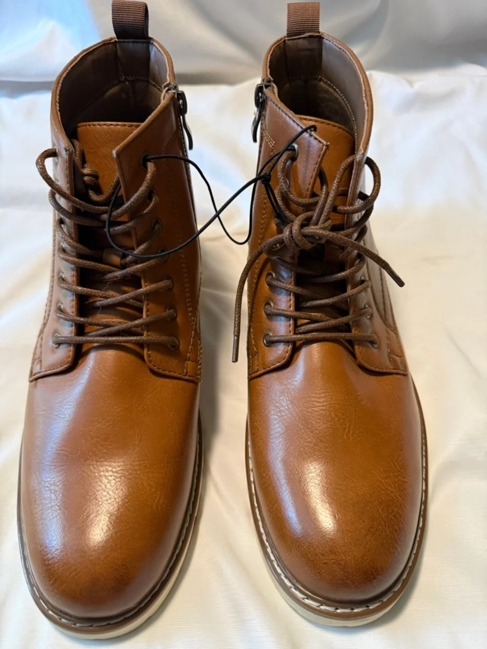 Steve Madden P-Broome Brown Lace Up Boots Mens Size 12M NWOT